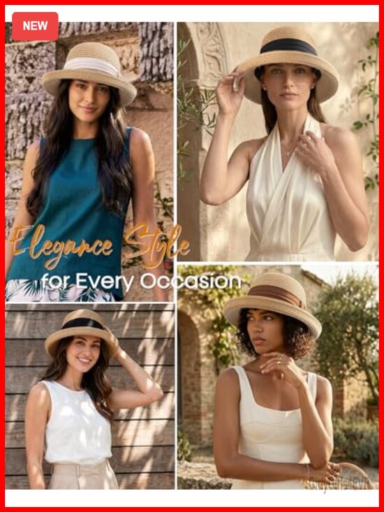 UPF 50+ Packable Bucket Hat for Women, Adjustable Elastic Fit main image 4
